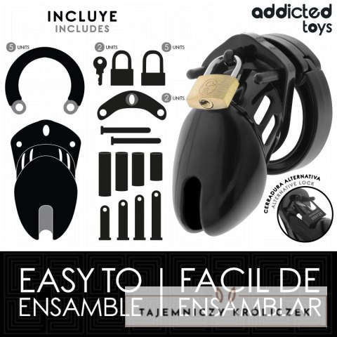 Addicted Toys Locked Obsidian Hold system blokujący Rozmiar S ADDICTED
