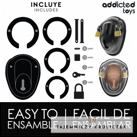 Addicted Toys Locked - system blokady bezkluczykowej, 11,5 cm, czarny ADDICTED