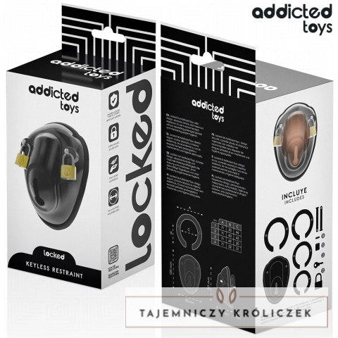 Addicted Toys Locked - system blokady bezkluczykowej, 11,5 cm, czarny ADDICTED