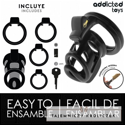 Addicted Toys Locked - system blokujący, stalowy, 8,5 cm, rozmiar M ADDICTED