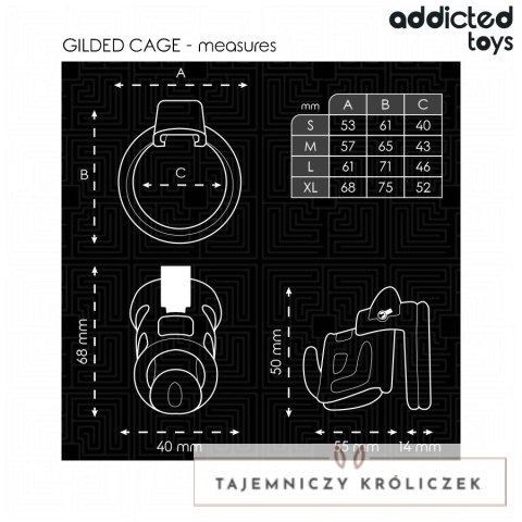 Addicted Toys Locked - system blokujący, stalowy, 8,5 cm, rozmiar M ADDICTED