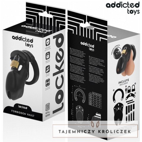 Addicted Toys Locked system zabezpieczający 10 cm z 5 pierścieniami ADDICTED