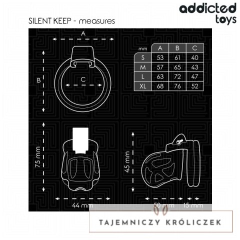 Addicted Toys Locked system zabezpieczający 7,5 cm, 4 pierścienie ADDICTED