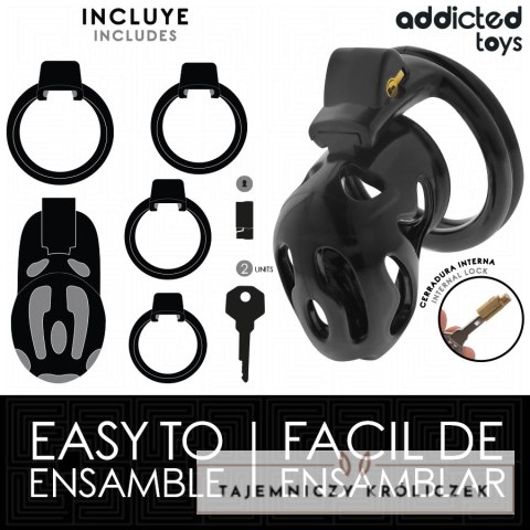 Addicted Toys Locked - system zabezpieczający, 8 cm, 4 rozmiary pierścieni ADDICTED