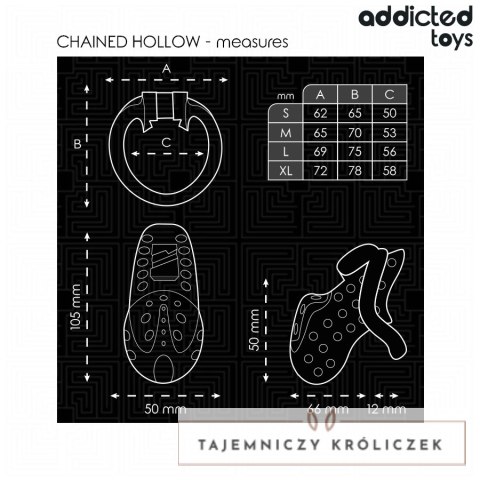 Addicted Toys Locked system zabezpieczający z łańcuchem 10,5 cm ADDICTED