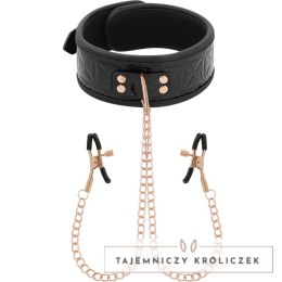 BEGME Black Edition kołnierz z neoprenu z łańcuszkiem i zaciskami, regulowany BEGME