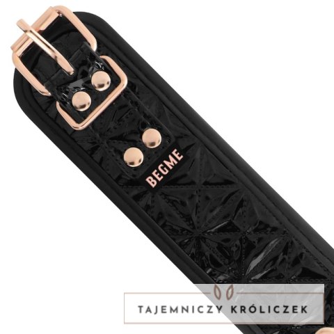 BEGME Black Edition kołnierz z neoprenu z łańcuszkiem i zaciskami, regulowany BEGME