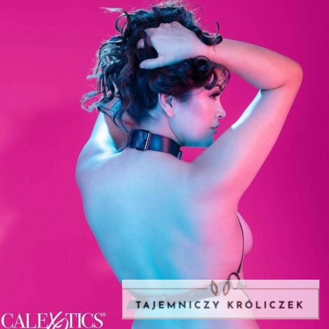 CalExotics Euphoria Plus Size - Uprząż z Kołnierzem i Łańcuszkami XL CALEXOTICS