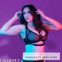 CalExotics Euphoria Plus Size szelki halter czarne z welurowym wnętrzem CALEXOTICS
