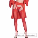 Chilirose CR 4312 Pończochy z pasem czerwone S/M, lycra 30 den CHILIROSE