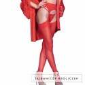 Chilirose CR 4312 Pończochy z pasem czerwone S/M, lycra 30 den CHILIROSE