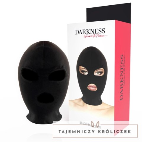 Darkness Maska tekstylna na usta i oczy czarna, uniwersalny rozmiar DARKNESS