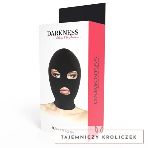 Darkness Maska tekstylna na usta i oczy czarna, uniwersalny rozmiar DARKNESS