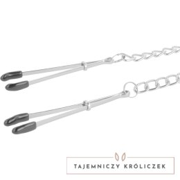 Darkness Metalowe Zaciski na Sutki z Regulacją, Łańcuszek, Unisex DARKNESS
