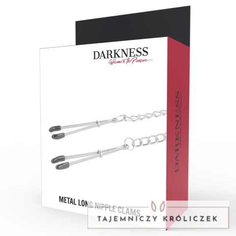 Darkness Metalowe Zaciski na Sutki z Regulacją, Łańcuszek, Unisex DARKNESS