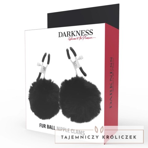 Darkness Zaciski Regulowane z Pomponami Metalowe Bez Niklu DARKNESS