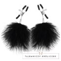 Darkness Zaciski z Pomponami Regulowane Metalowe Bez Niklu DARKNESS