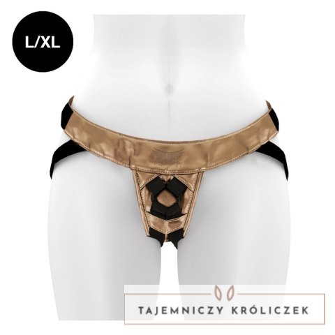 MYTHOLOGY Fantasy Harness L/XL brązowy - regulowane szelki wegańskie MYTHOLOGY FANTASY