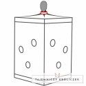 Secret Dome Kink Club Cabin Scandale czarno-czerwony 100x100x140 cm SECRET DOME