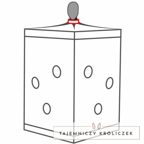 Secret Dome Kink Club Cabin Scandale czarno-czerwony 100x100x140 cm SECRET DOME