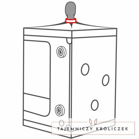 Secret Dome Kink Club Cabin Scandale czarno-czerwony 100x100x140 cm SECRET DOME