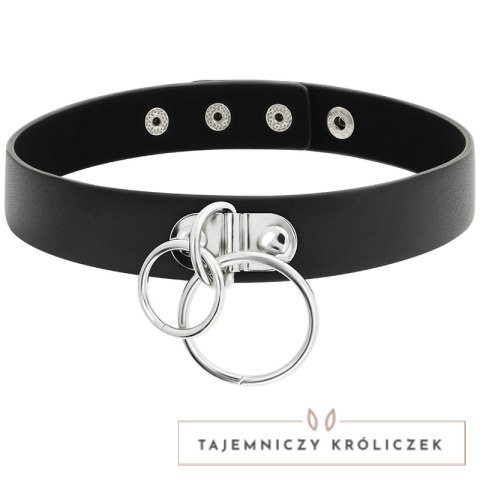 Coquette Chic Desire - podwojny pierścień z wegańskiej skory, czarny 40 cm COQUETTE