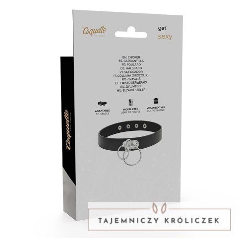 Coquette Chic Desire - podwojny pierścień z wegańskiej skory, czarny 40 cm COQUETTE