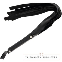 Darkness Czarny Bicz Bondage 51 cm - Elegancki Model z Uchwytami DARKNESS