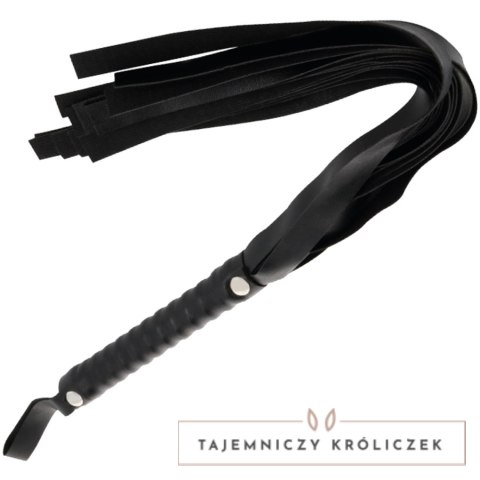 Darkness Czarny Bicz Bondage 51 cm - Elegancki Model z Uchwytami DARKNESS