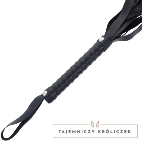 Darkness Czarny Bicz Bondage 51 cm - Elegancki Model z Uchwytami DARKNESS