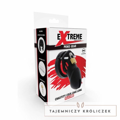 Hidden Desire Extreme klatka silikonowa Large czarna - system kontroli HIDDEN DESIRE