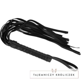 Intense Fetish Flogger Wegański Skorzany Bat z Ergonomicznym Uchwyt INTENSE