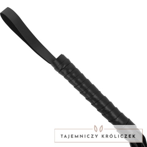 Intense Fetish Flogger Wegański Skorzany Bat z Ergonomicznym Uchwyt INTENSE
