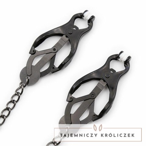 OHMAMA Zaciski dekoracyjne z czarnym łańcuszkiem, metalowe, bezniklowe OHMAMA