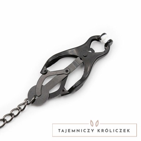 OHMAMA Zaciski dekoracyjne z czarnym łańcuszkiem, metalowe, bezniklowe OHMAMA