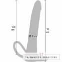 ToyJoy Get Real Double Trouble silikonowy system analny 16 cm beżowy GET REAL