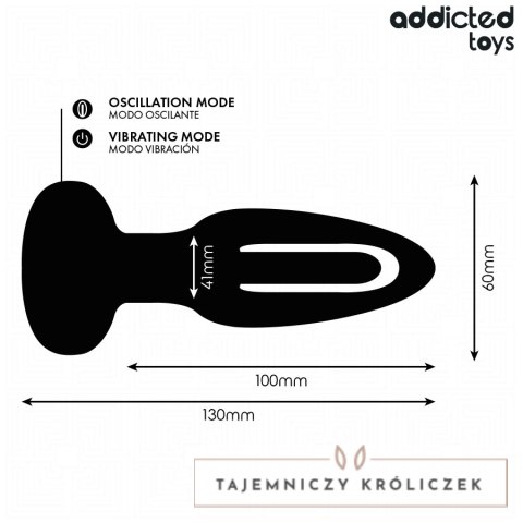Addicted Toys Model 59739 - Korek z funkcją wibracji i pilotem bezprzewodowym ADDICTED