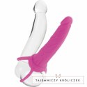 CalExotics Double Penetrator Pink - Model silikonowy z uprzężą, 14 cm CALEXOTICS