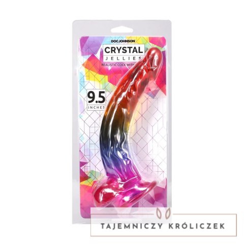 Doc Johnson Crystal Jellies model Arcoiris 24,1 cm z przyssawką Doc Johnson