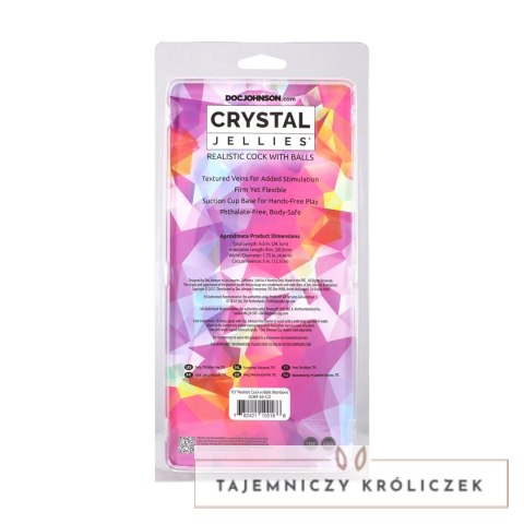 Doc Johnson Crystal Jellies model Arcoiris 24,1 cm z przyssawką Doc Johnson