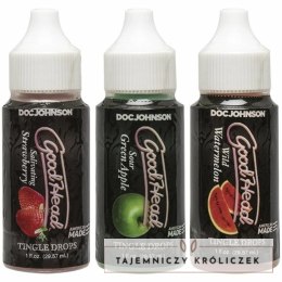 Doc Johnson GoodHead Tingle Drops zestaw 3 smakow 3x30ml Doc Johnson