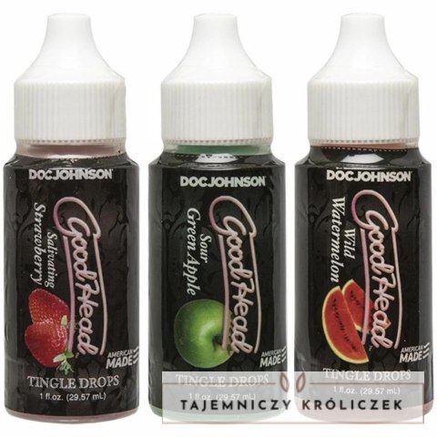 Doc Johnson GoodHead Tingle Drops zestaw 3 smakow 3x30ml Doc Johnson