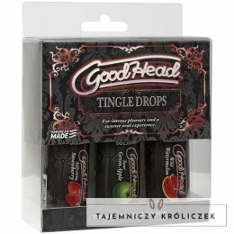 Doc Johnson GoodHead Tingle Drops zestaw 3 smakow 3x30ml Doc Johnson