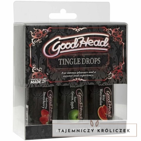 Doc Johnson GoodHead Tingle Drops zestaw 3 smakow 3x30ml Doc Johnson