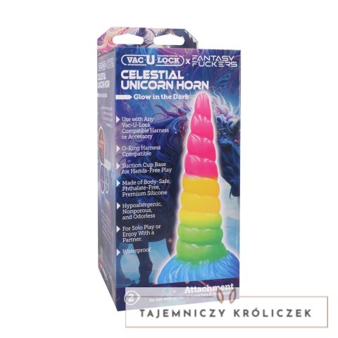 Fantasy Fuckers Celestial Unicorn Horn model świecący, multikolor, silikon Doc Johnson