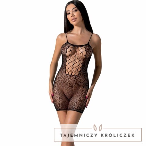 PASSION BS096 Czarny Bodystocking Jednorozmiarowy Elastyczny Design Passion