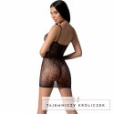 PASSION BS096 Czarny Bodystocking Jednorozmiarowy Elastyczny Design Passion