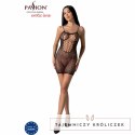 PASSION BS096 Czarny Bodystocking Jednorozmiarowy Elastyczny Design Passion