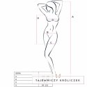 PASSION BS096 Czarny Bodystocking Jednorozmiarowy Elastyczny Design Passion
