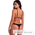 Passion Anuvera komplet bielizny damskiej czarny S/M koronka Passion